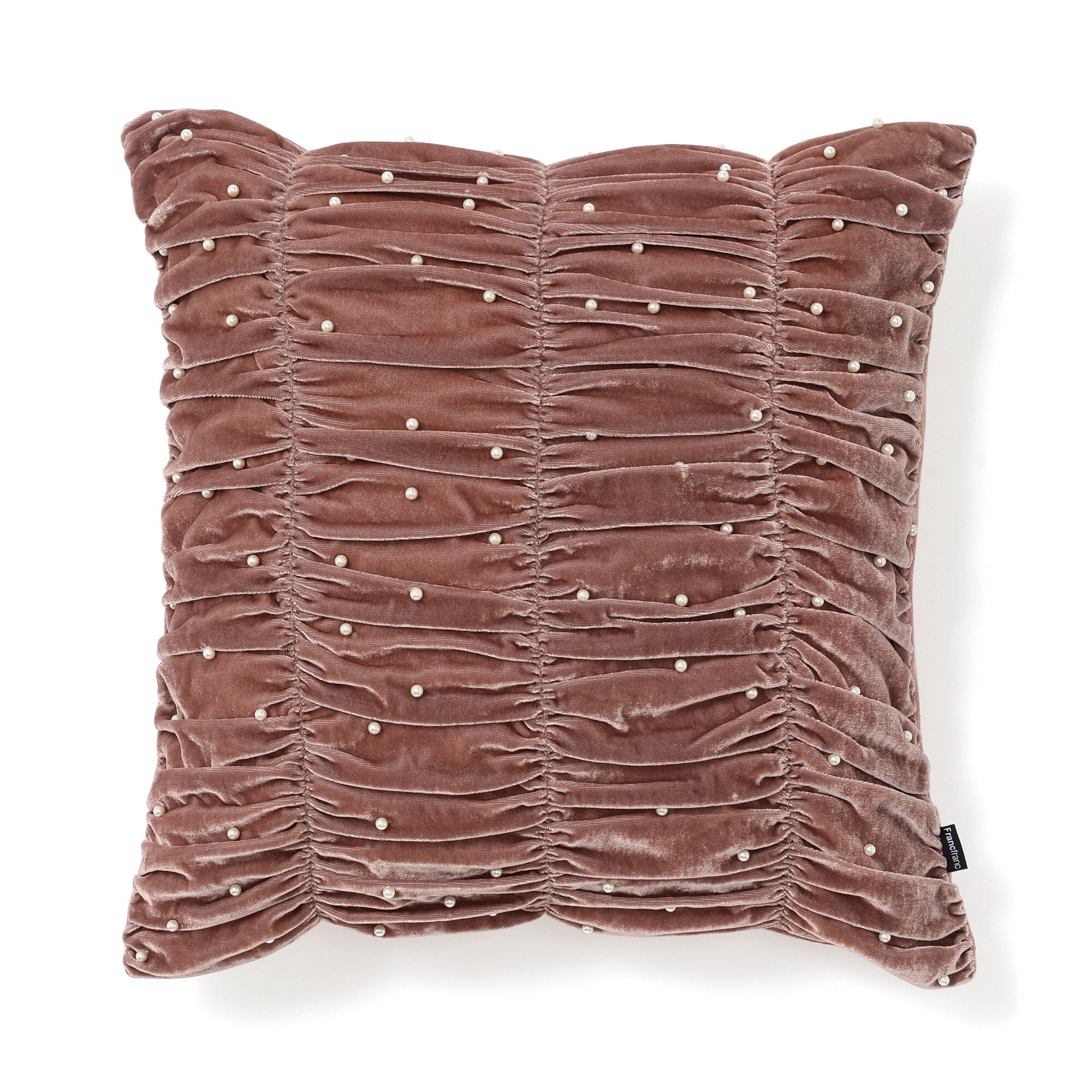Velvet Pearl Cushion Cover 450 X 450  Pink