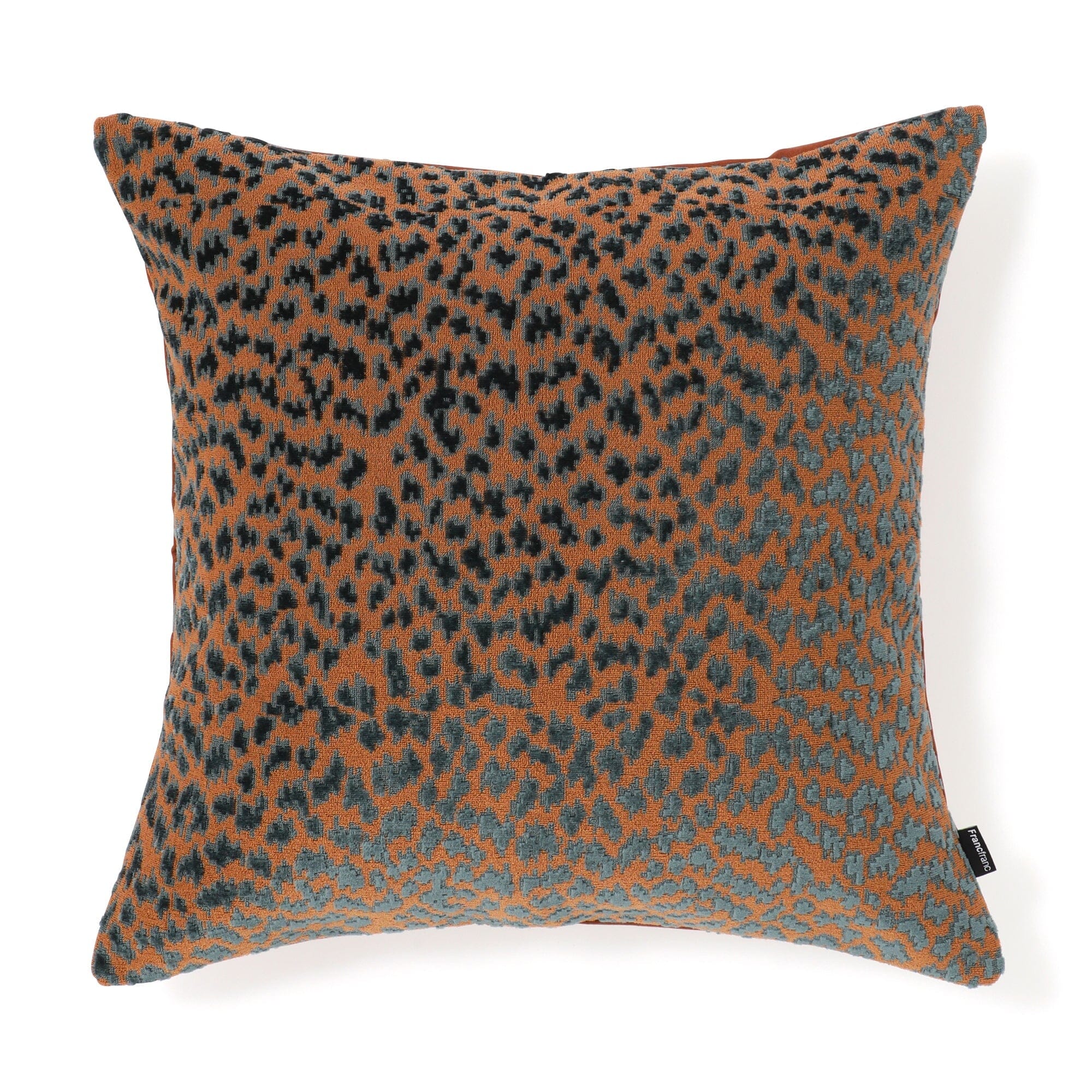 Jq Leopard Cushion Cover 450 X 450  Beige X Blue