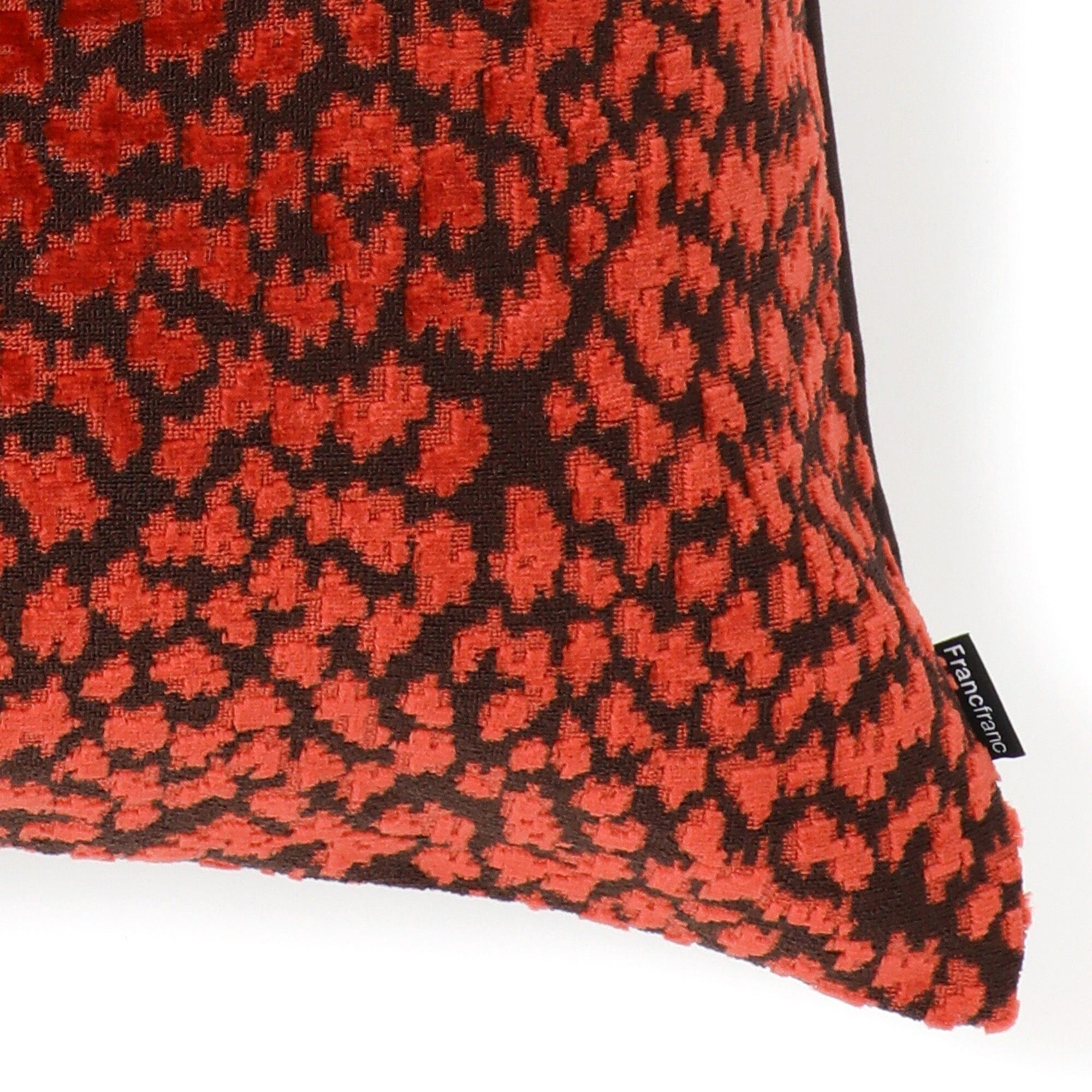 Jq Leopard Cushion Cover 450 X 450  Brown X Orange