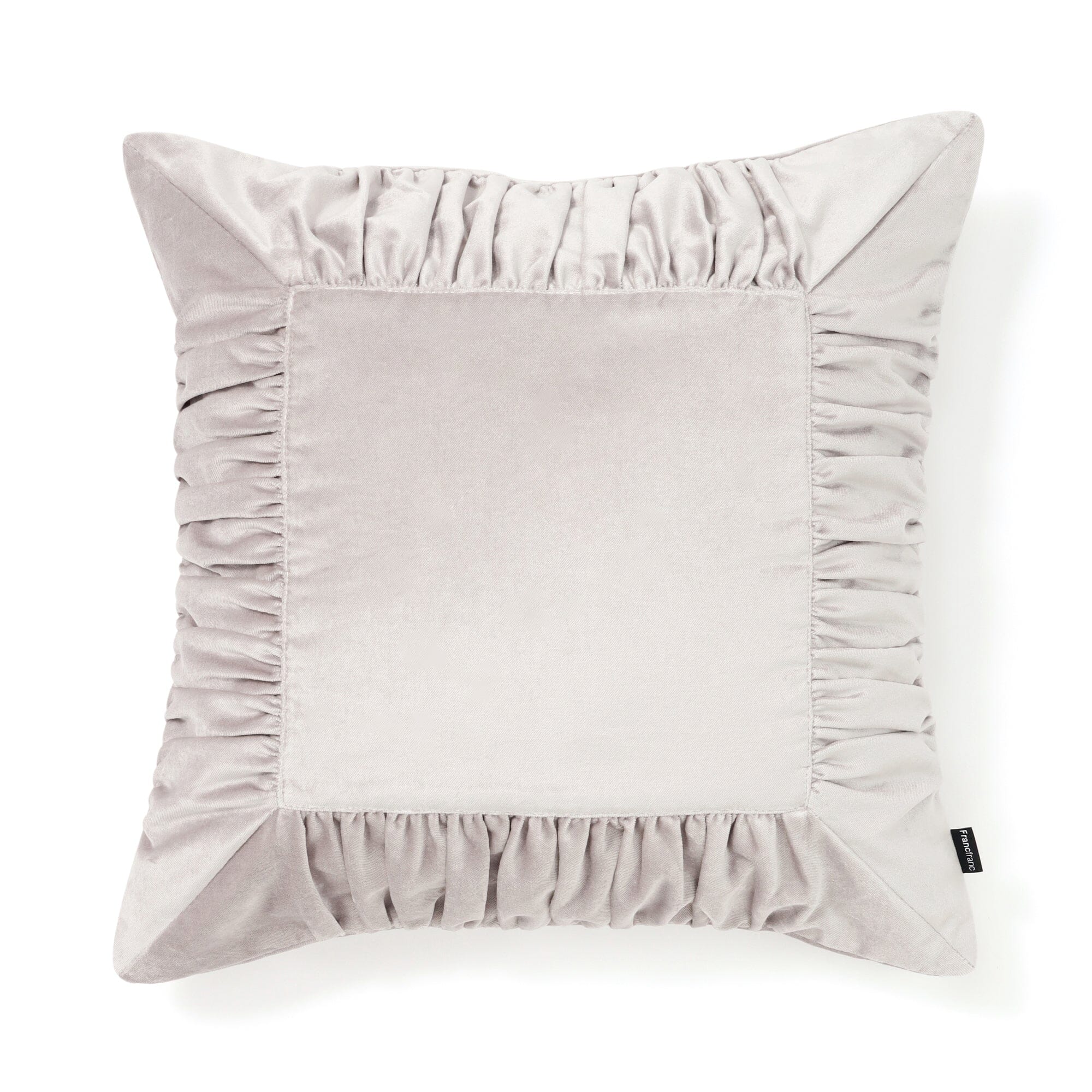 Square Gathered Cushion Cover 450 X 450  Light Gray