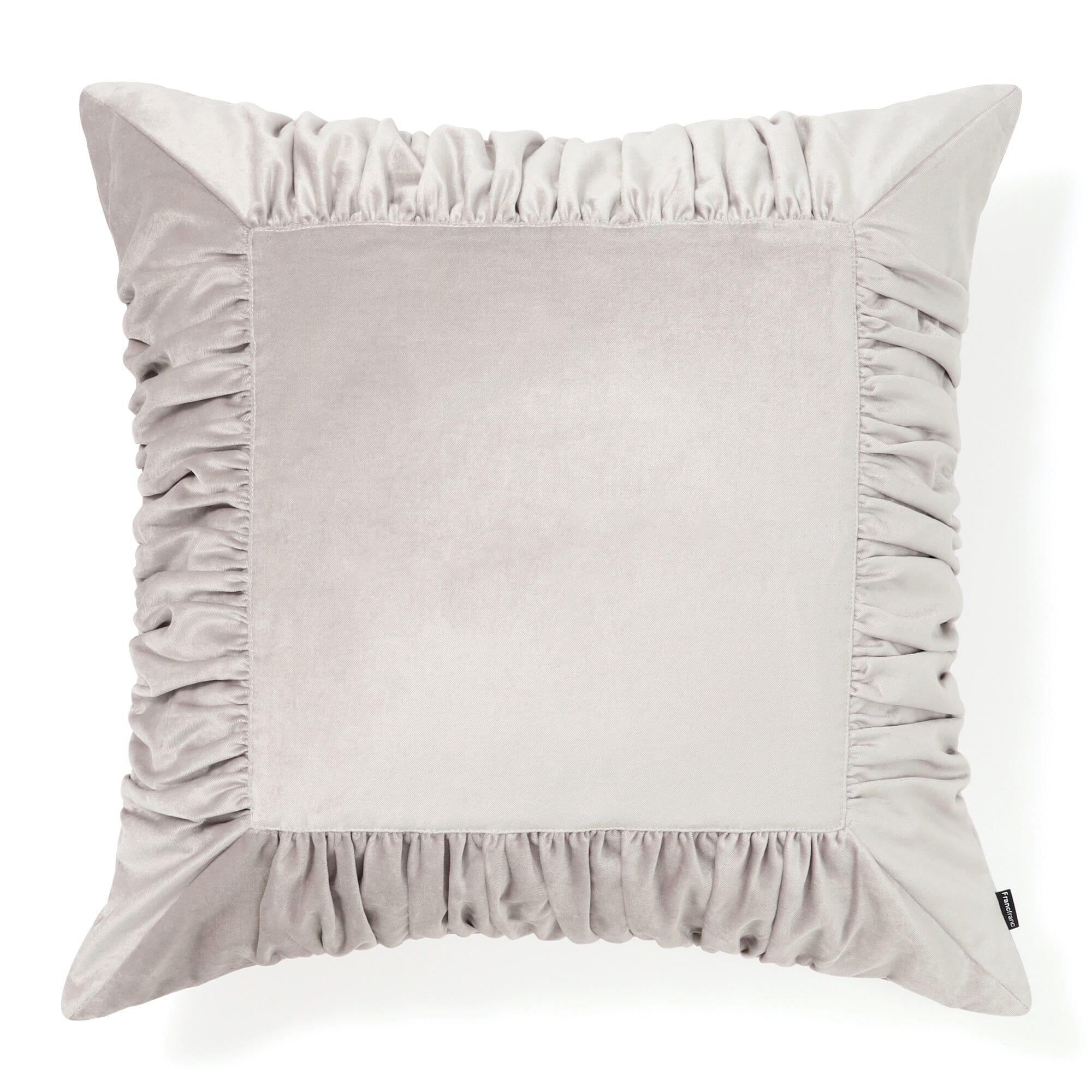 Square Gathered Cushion Cover 600 X 600  Light Gray