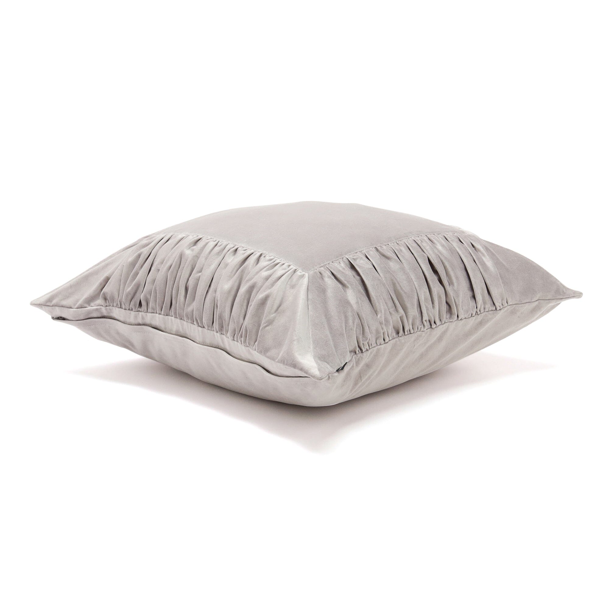 Square Gathered Cushion Cover 600 X 600  Light Gray