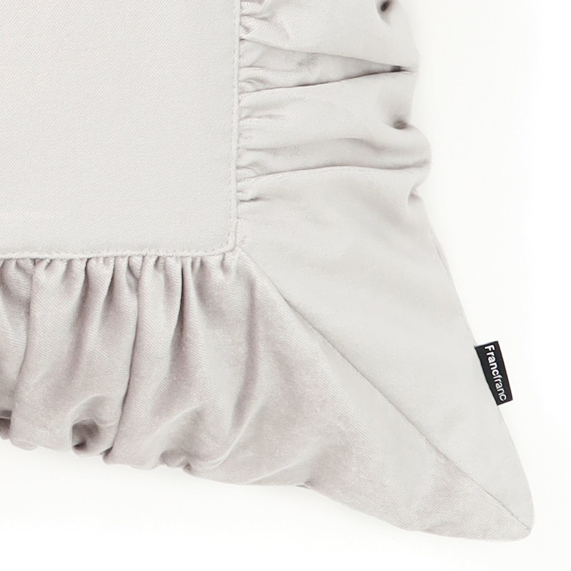 Square Gathered Cushion Cover 600 X 600  Light Gray