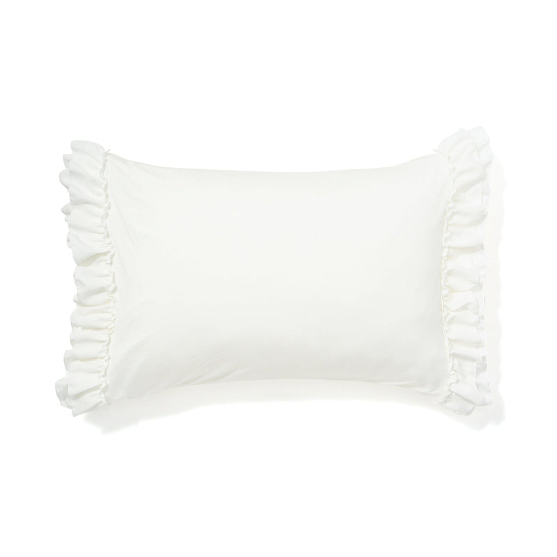 Fuwaro Cooling Pillow Cover Ruffles 700 X 500 White
