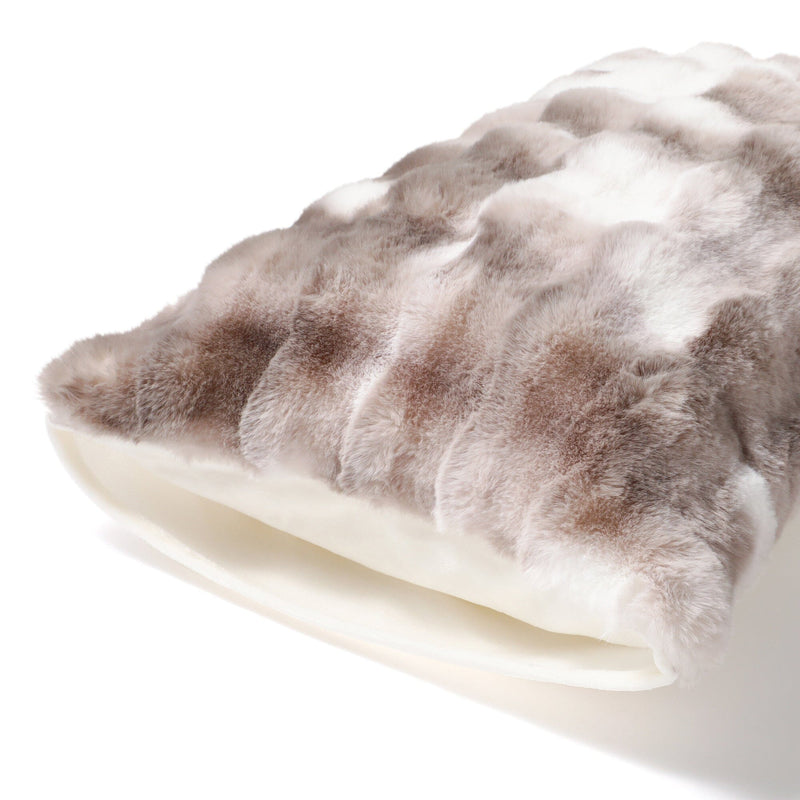 WARMY Pocomoko Fur Pillow Case 700 x 500 Grey