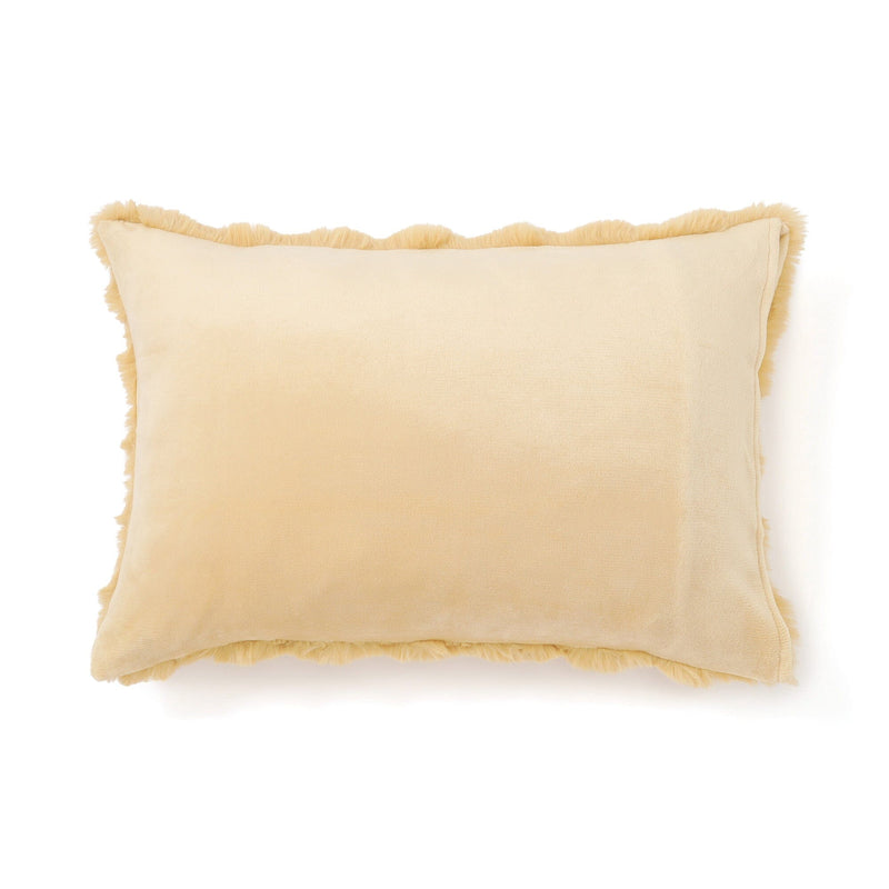 Warmy Pokomoko Fur Pillowcase Yellow