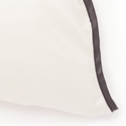Fuwaro Cooling Pillow Cover Bicolor Wave Ivory X Dark Gray