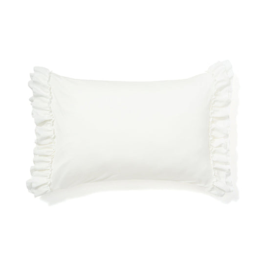 Fuwaro Cooling Pillow Cover  Frill White