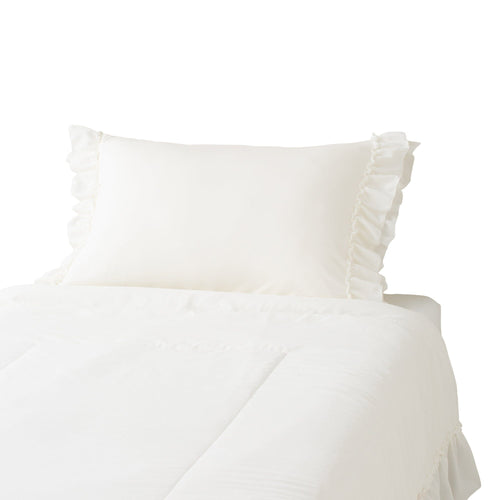 Fuwaro Cooling Pillow Cover  Frill White