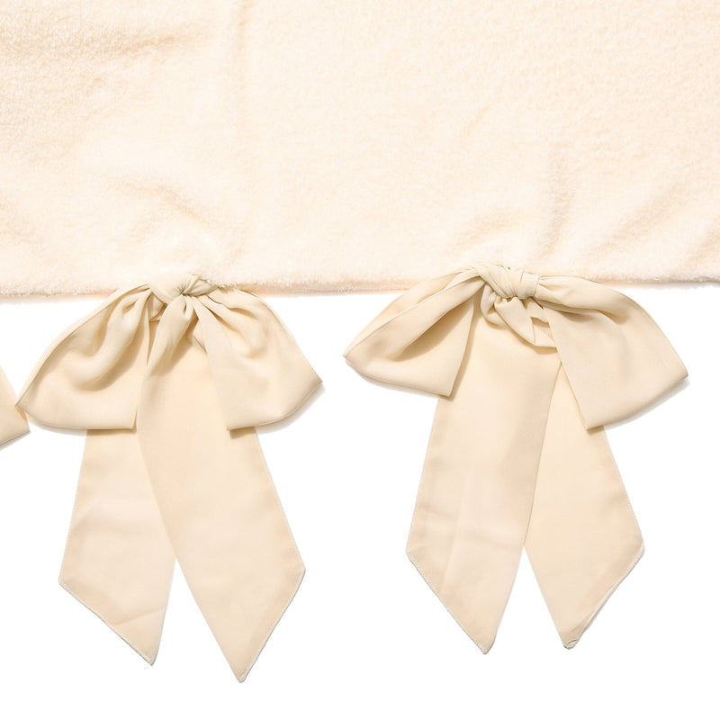 WARMY White Ribbon Comforter Case Single Ivory