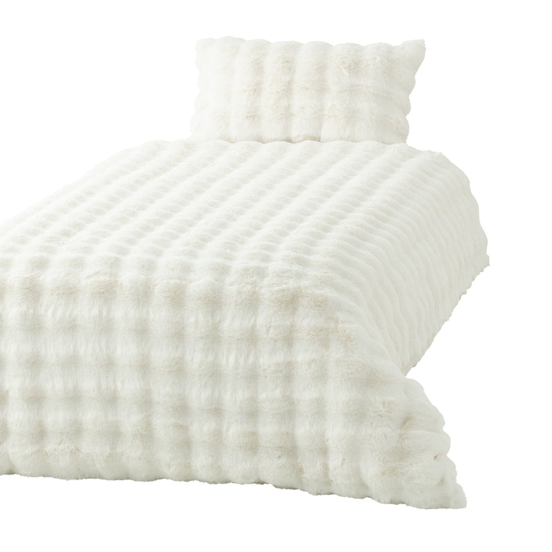 WARMY Pocomoko Fur Comforter Case Single White