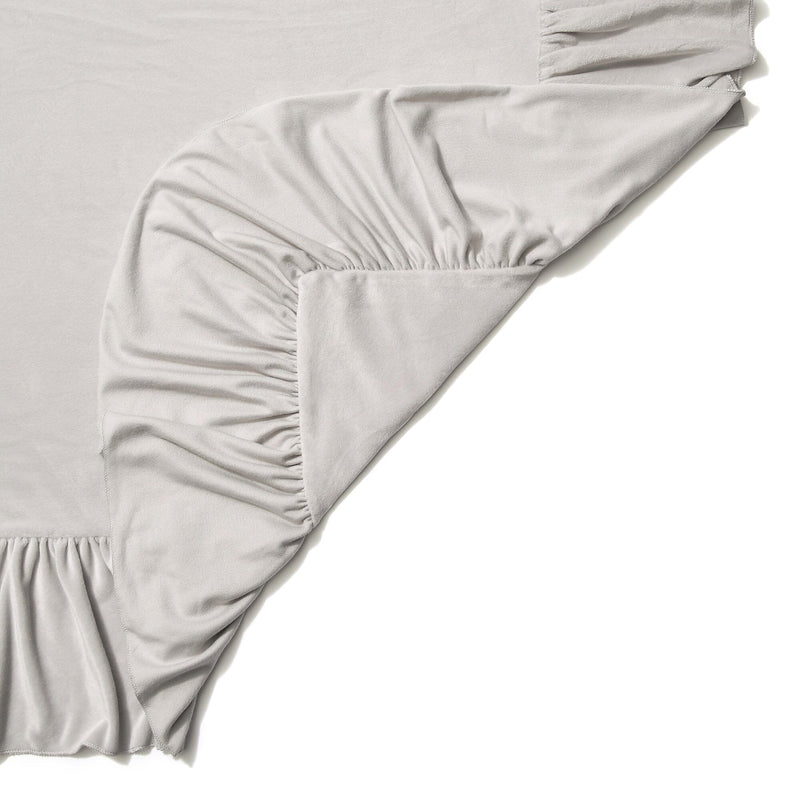 Warmy Argan Oil Frill Comforter Case  Single Grey