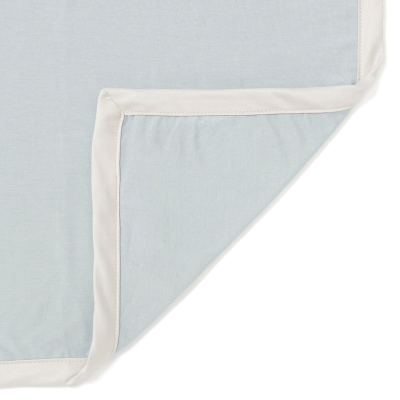 Cica Satin Ribbon Duvet Cover Double Blue