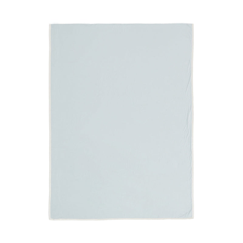 Cica Satin Ribbon Duvet Cover Double Blue