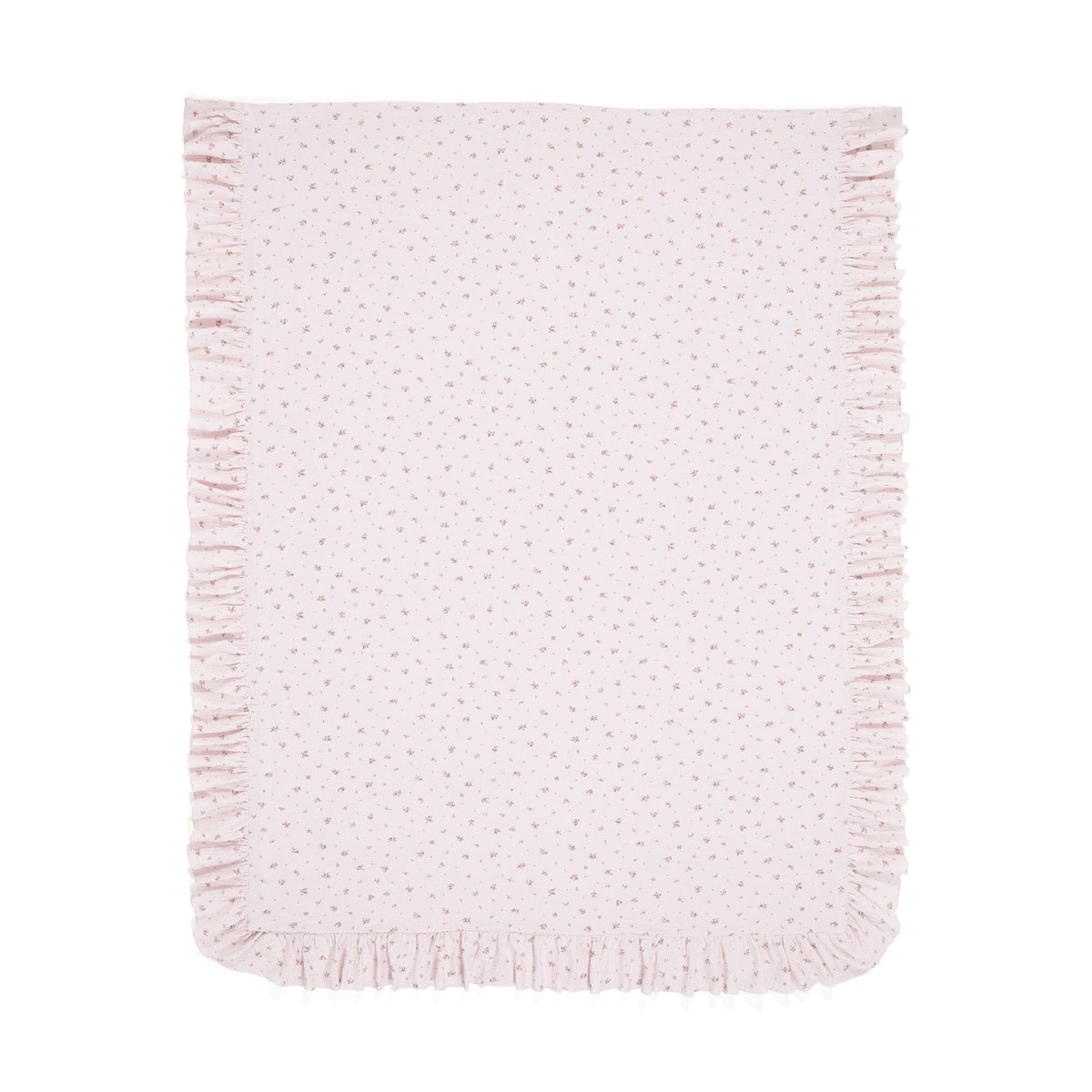 Frill Gauze Small Flower Comforter Case Double Pink