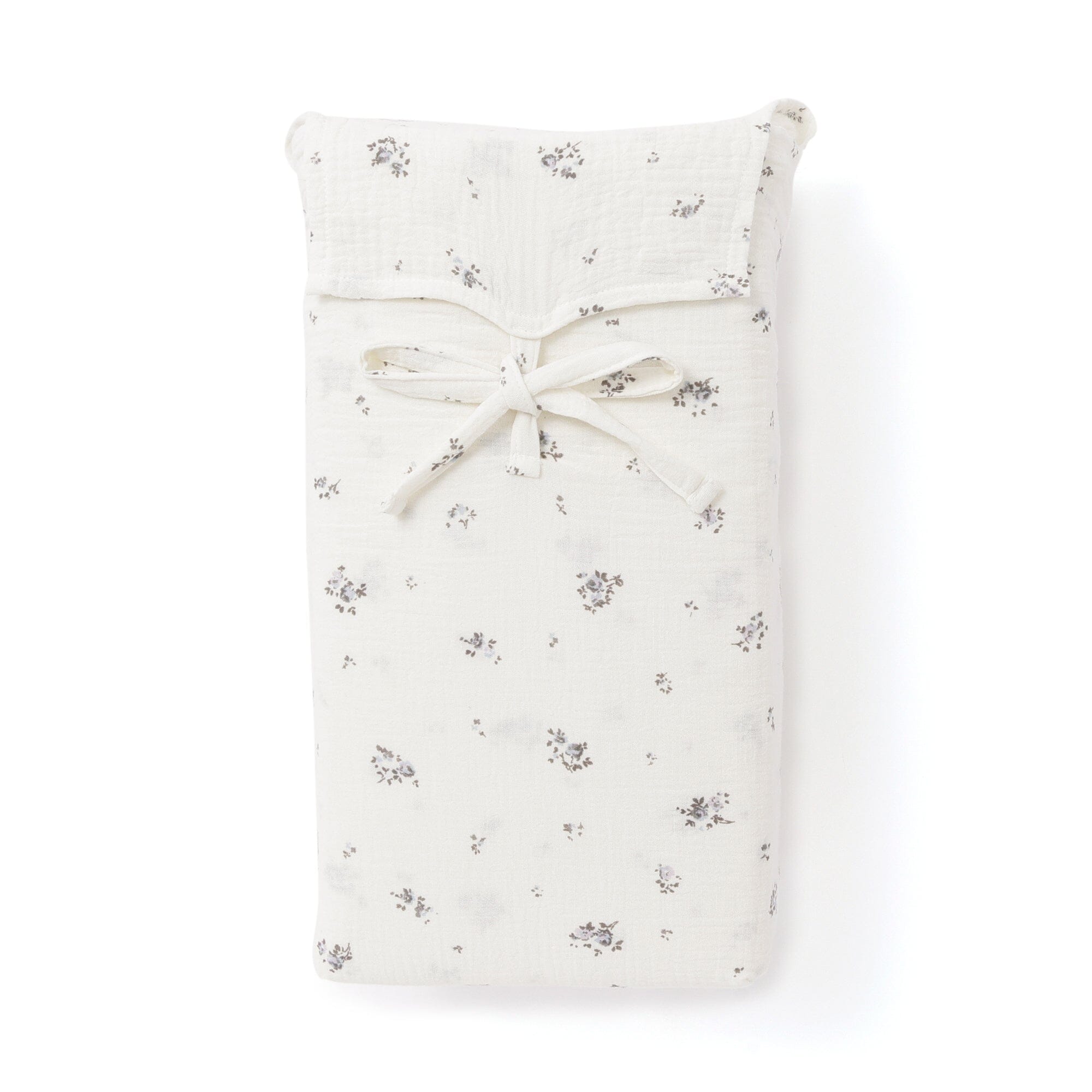 Frill Gauze Small Flower Comforter Case Double Gray