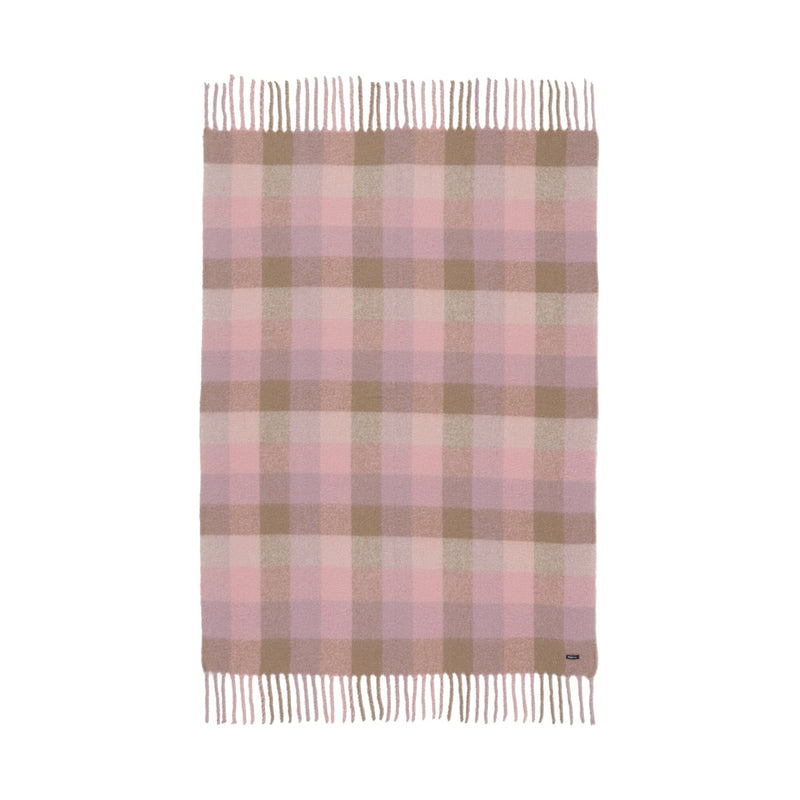 Mohair Checked Throw (Lap Blanket) 1700 X 1300 Pink