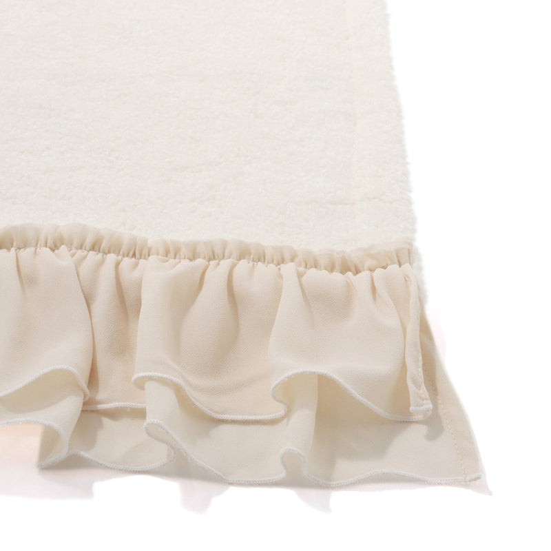 Howamoko Frill Throw (Knee Blanket) 1500 X 800 Ivory