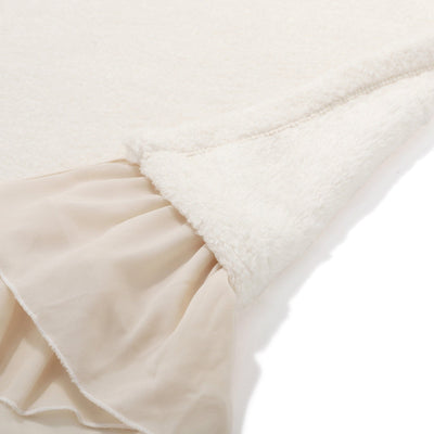 Howamoko Frill Throw (Lap Blanket) 1700 X 1300 Ivory