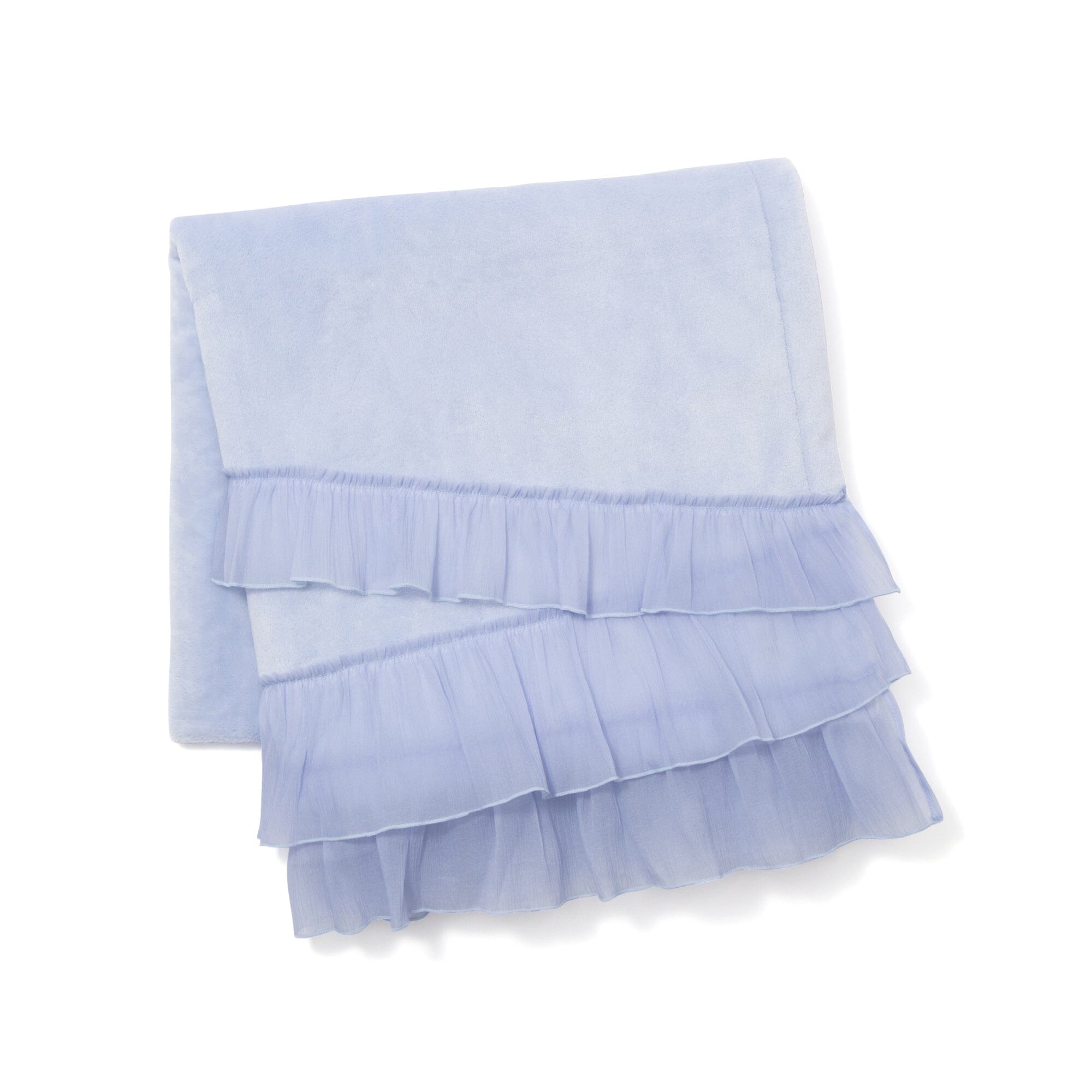 Smooth Frill Throw Single 1500 X 800 Light Blue