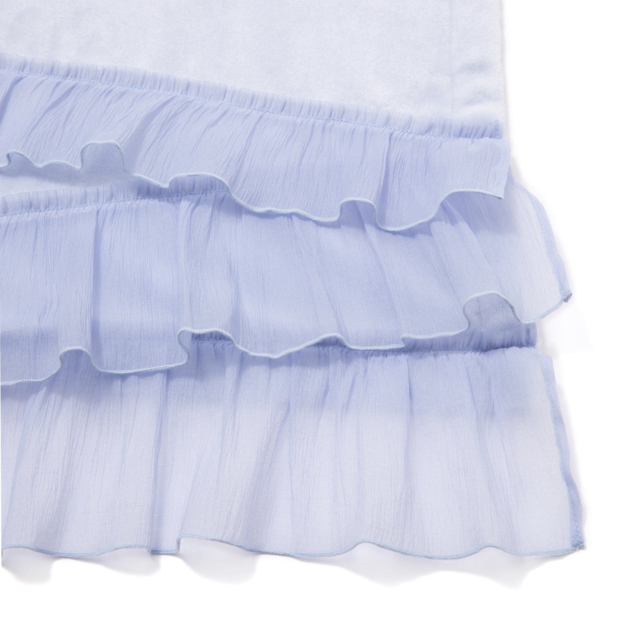 Smooth Frill Throw Single 1500 X 800 Light Blue