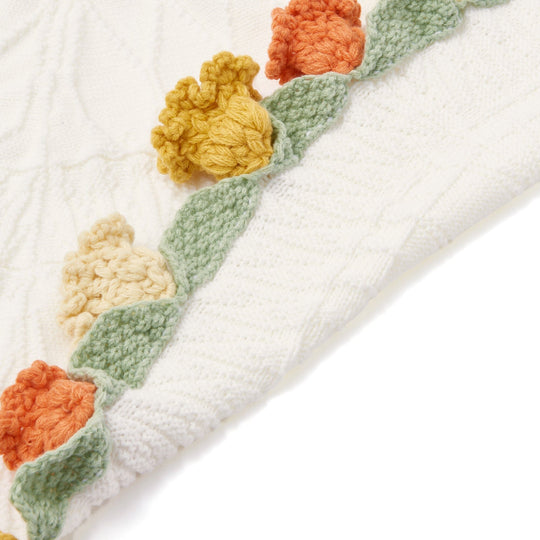 Flower Bouquet Throw  Φ900 Orange