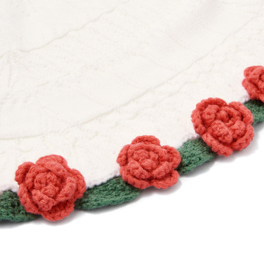 Flower Bouquet Throw  Φ900 Red
