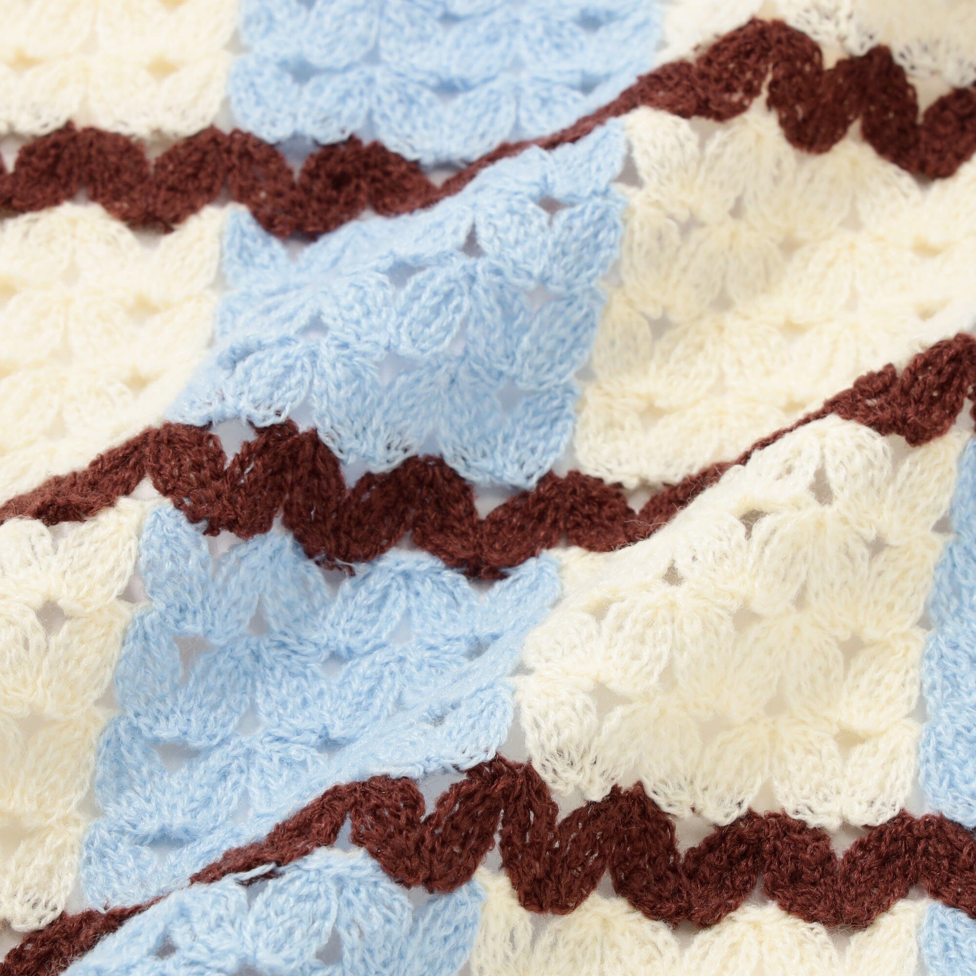 Frill Crochet Throw 1300 X 1000  Blue X Ivory