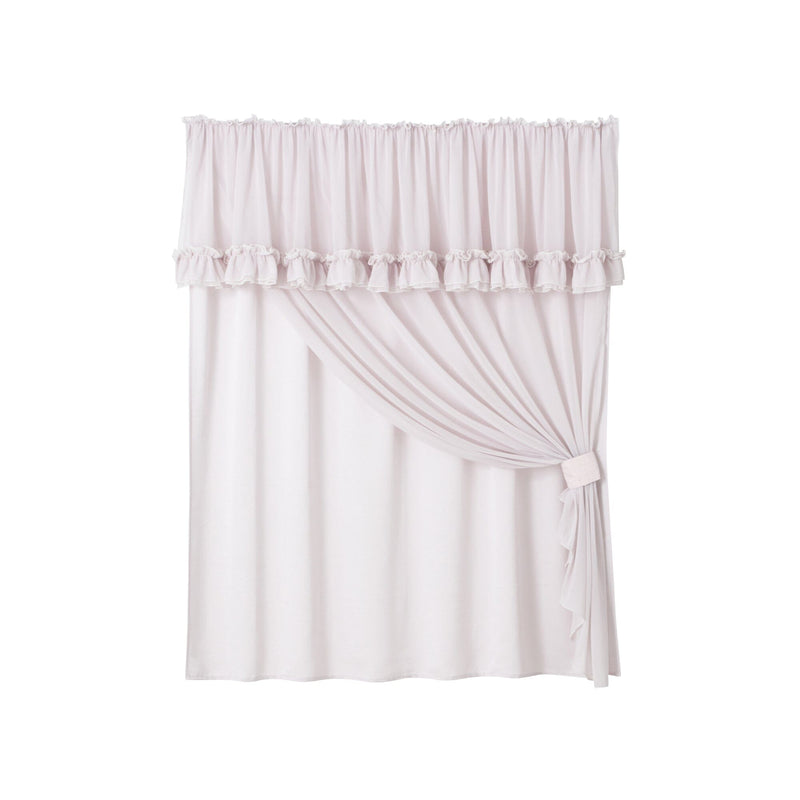 Frill Valance Curtain 1350 x 1000  Light Pink