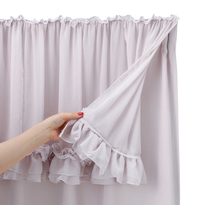 Frill Valance Curtain 1350 x 1000  Light Pink