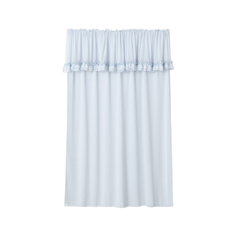 Frill Valance Curtain 1780 x 1000  Light Blue