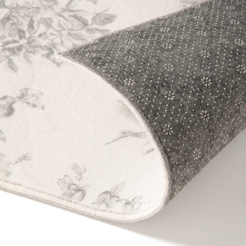 Design Print Mat Classic Flower Light Grey