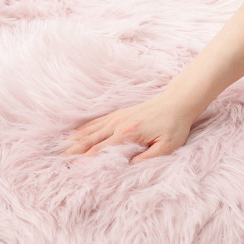 Farmo Round Rug Φ1000 Light Pink