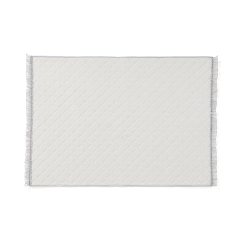 Cool Quilt Rug With Frills Medium Light Gray