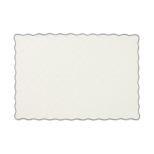 Cool Quilt Rug Scallop Medium Beige x Dark Gray