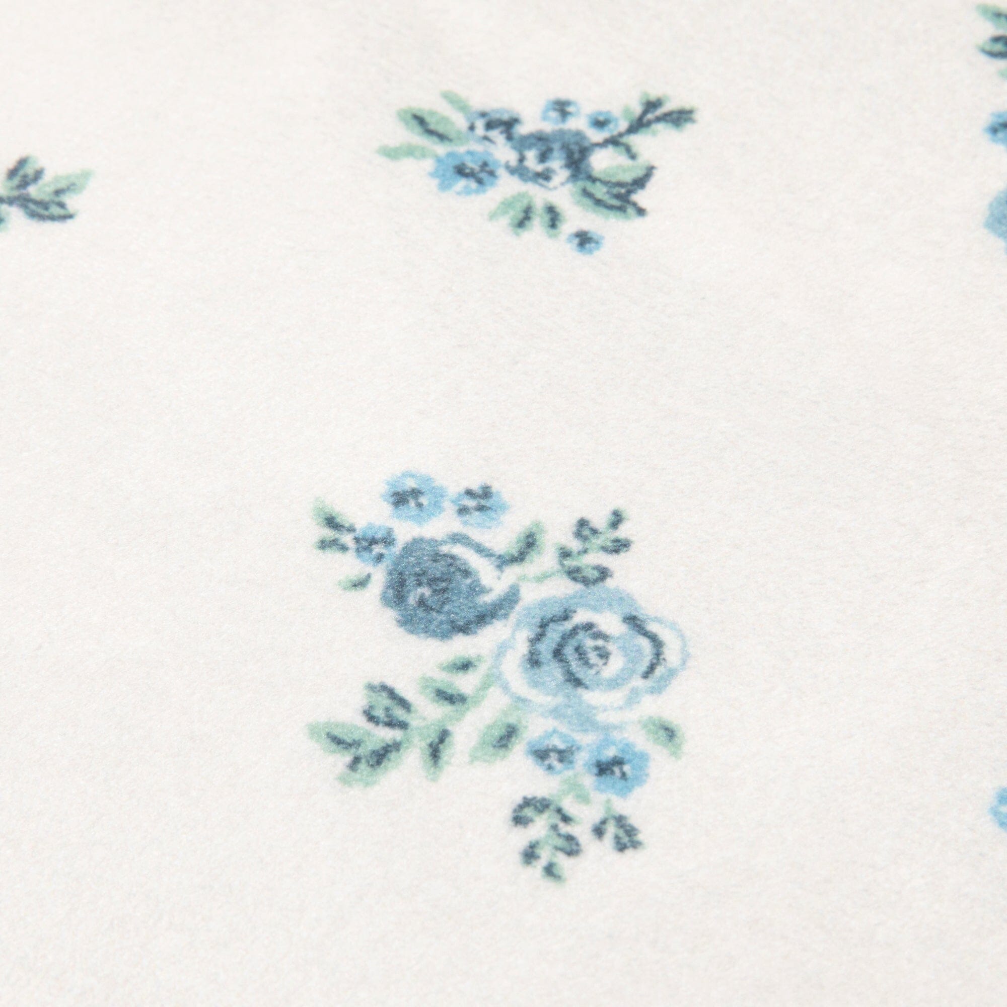 Design Print Round Rug Small Flower Pattern Φ1500  Blue
