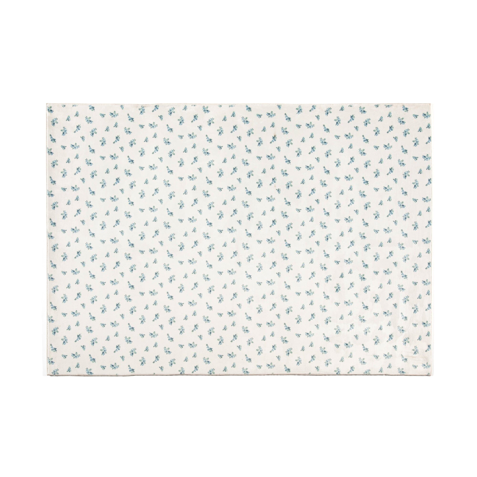 Design Print Rug Small Flower Pattern Size M 2000 X 1400  Blue