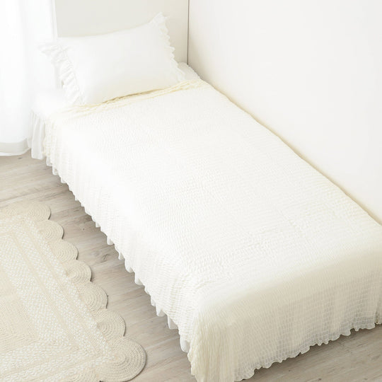 Cool Ripple Blanket Single 1400 X 2000  White