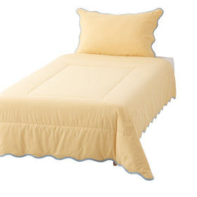 Fuwaro Cooling Quilt Bicolor Wave Double Yellow X Blue