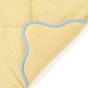 Fuwaro Cooling Quilt Bicolor Wave Double Yellow X Blue
