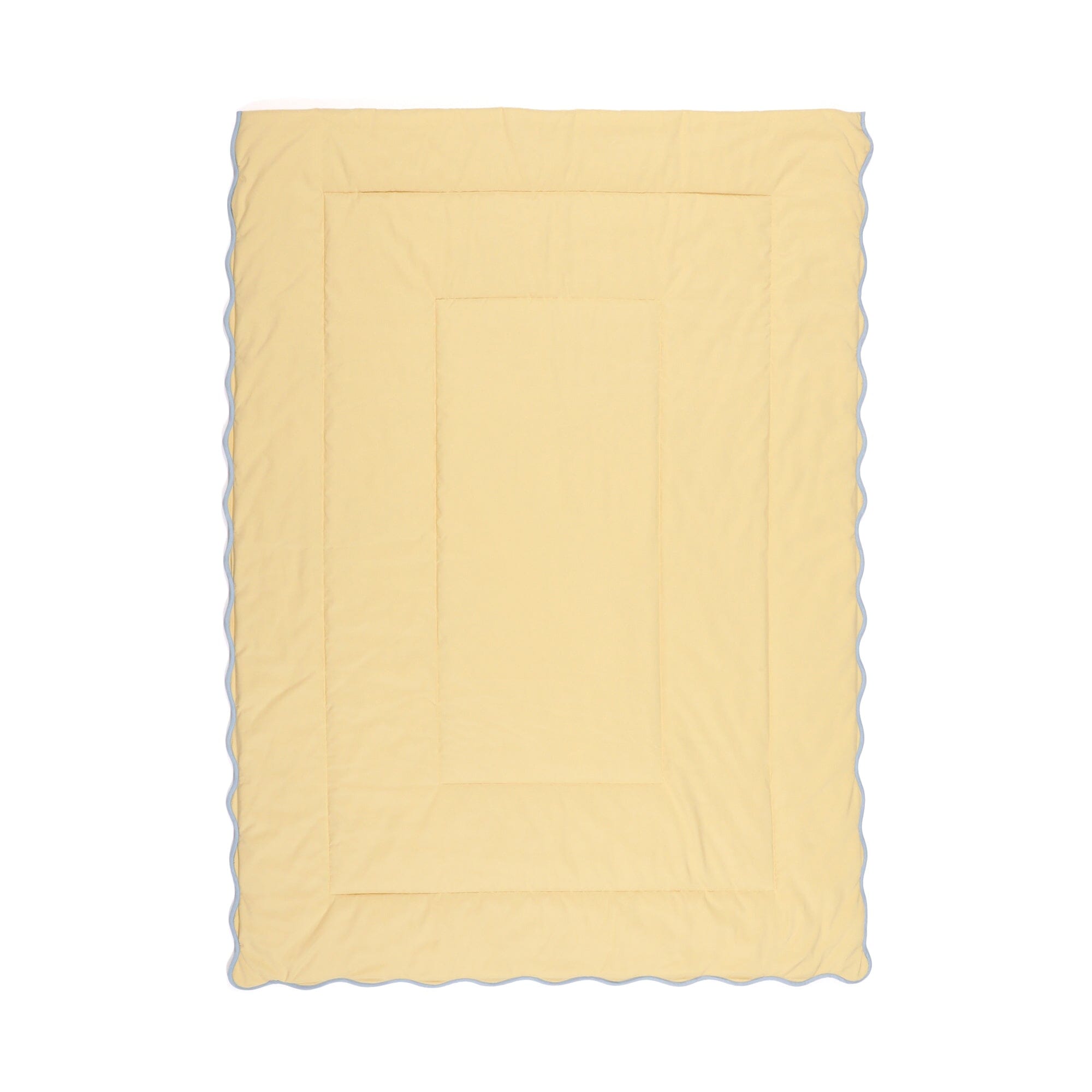 Fuwaro Cooling Quilt Bicolor Wave Double Yellow X Blue