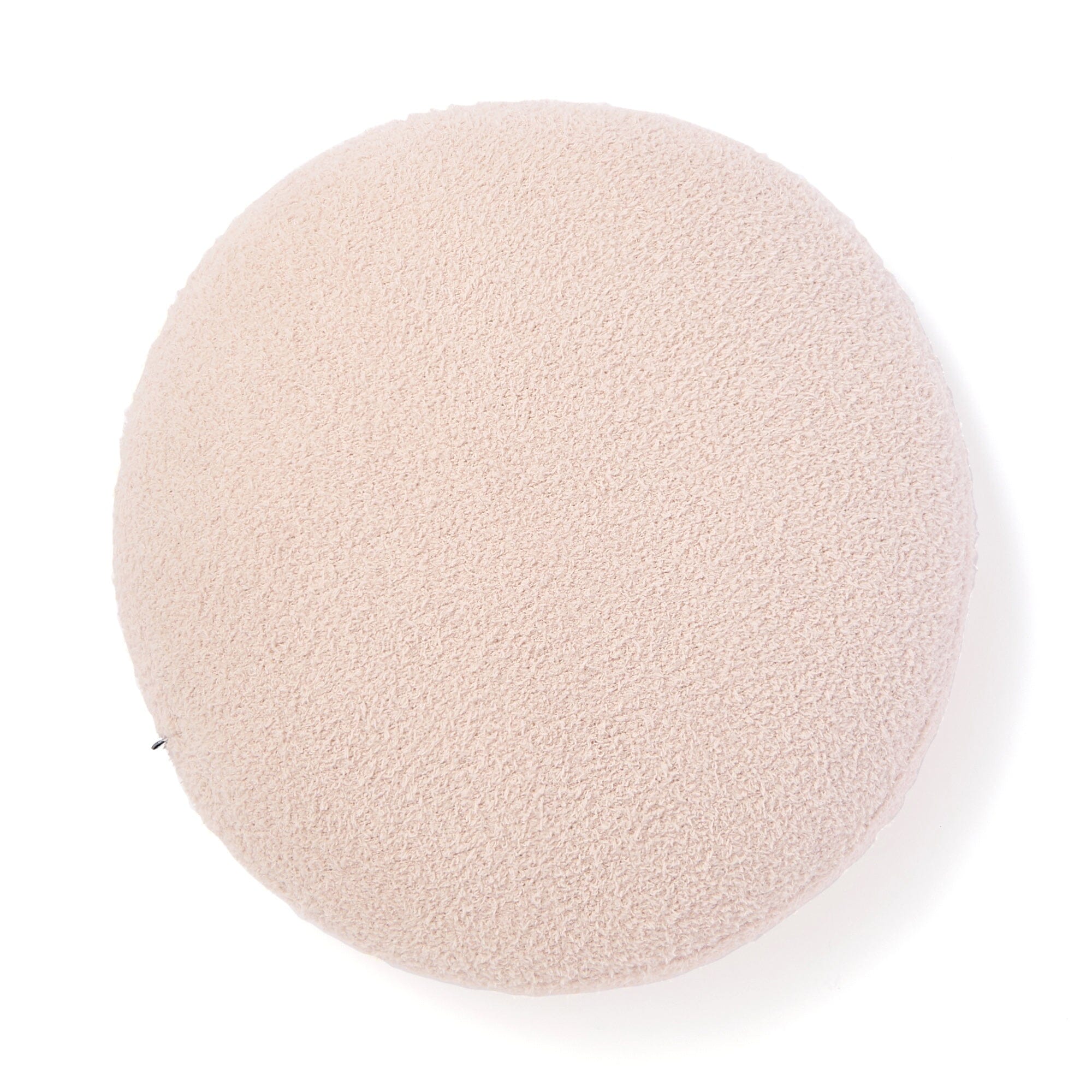Mochimochi Cushion Fluffy Knit Φ400 Light Beige