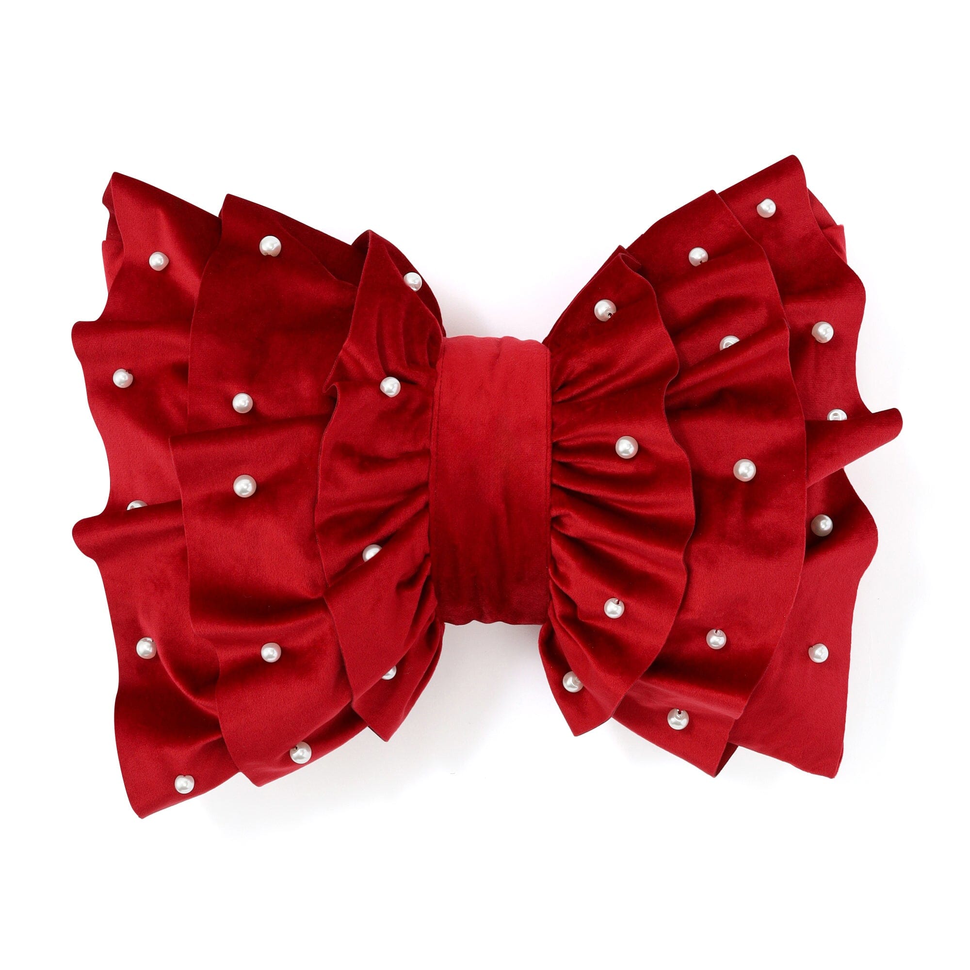 Ririyu Pearl Cushion 400 X 300  Red