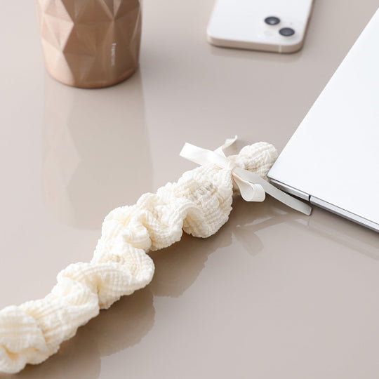 Cord Jewelry Shirring Light Blue