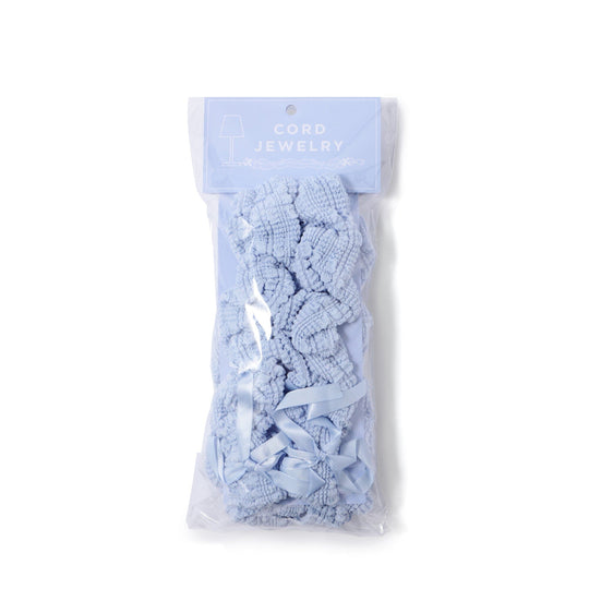 Cord Jewelry Shirring Light Blue