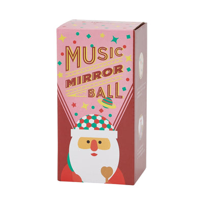 Music Mirror Ball Santa