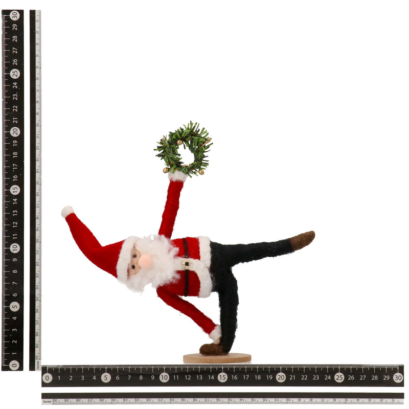 Fabric Object Yoga Pose Santa Wreath