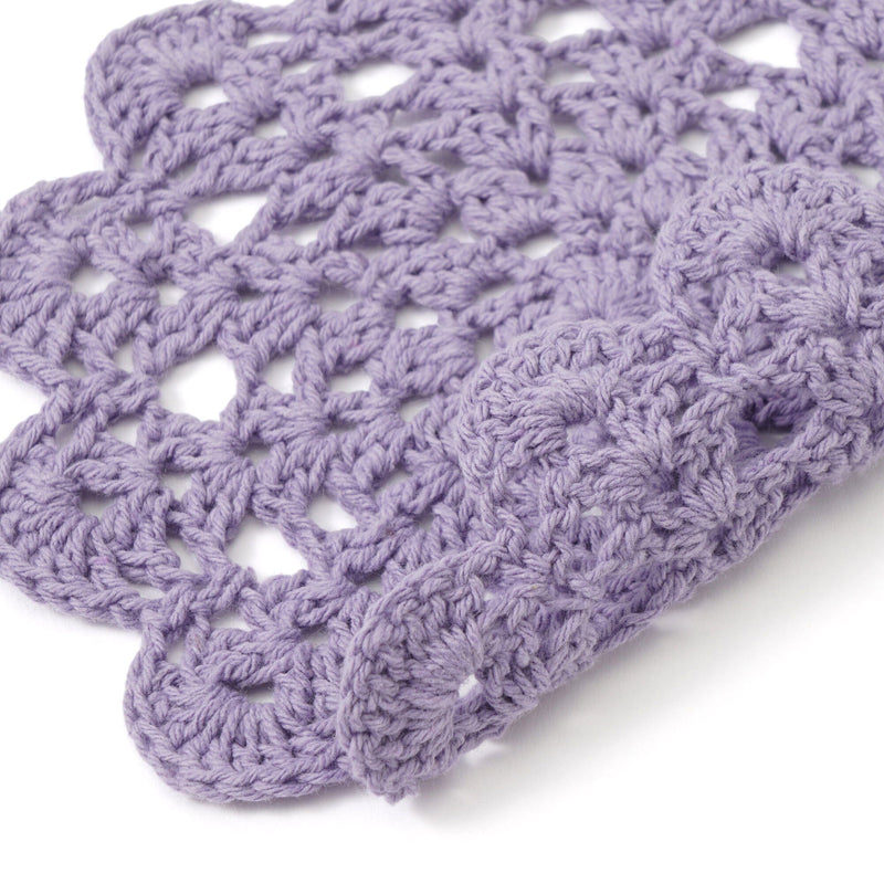 Purple Crochet Coaster