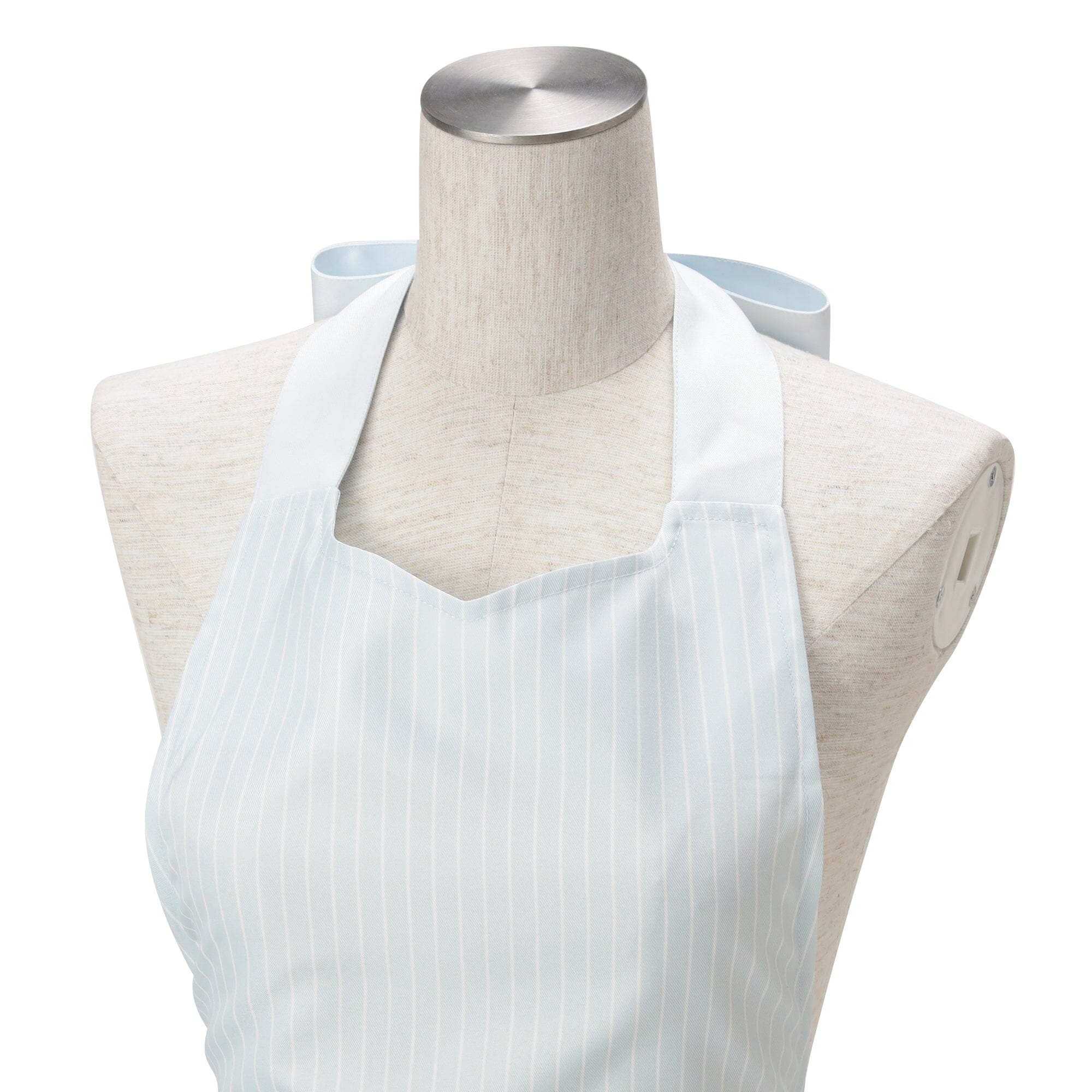 Lace Ribbon Full Apron Blue