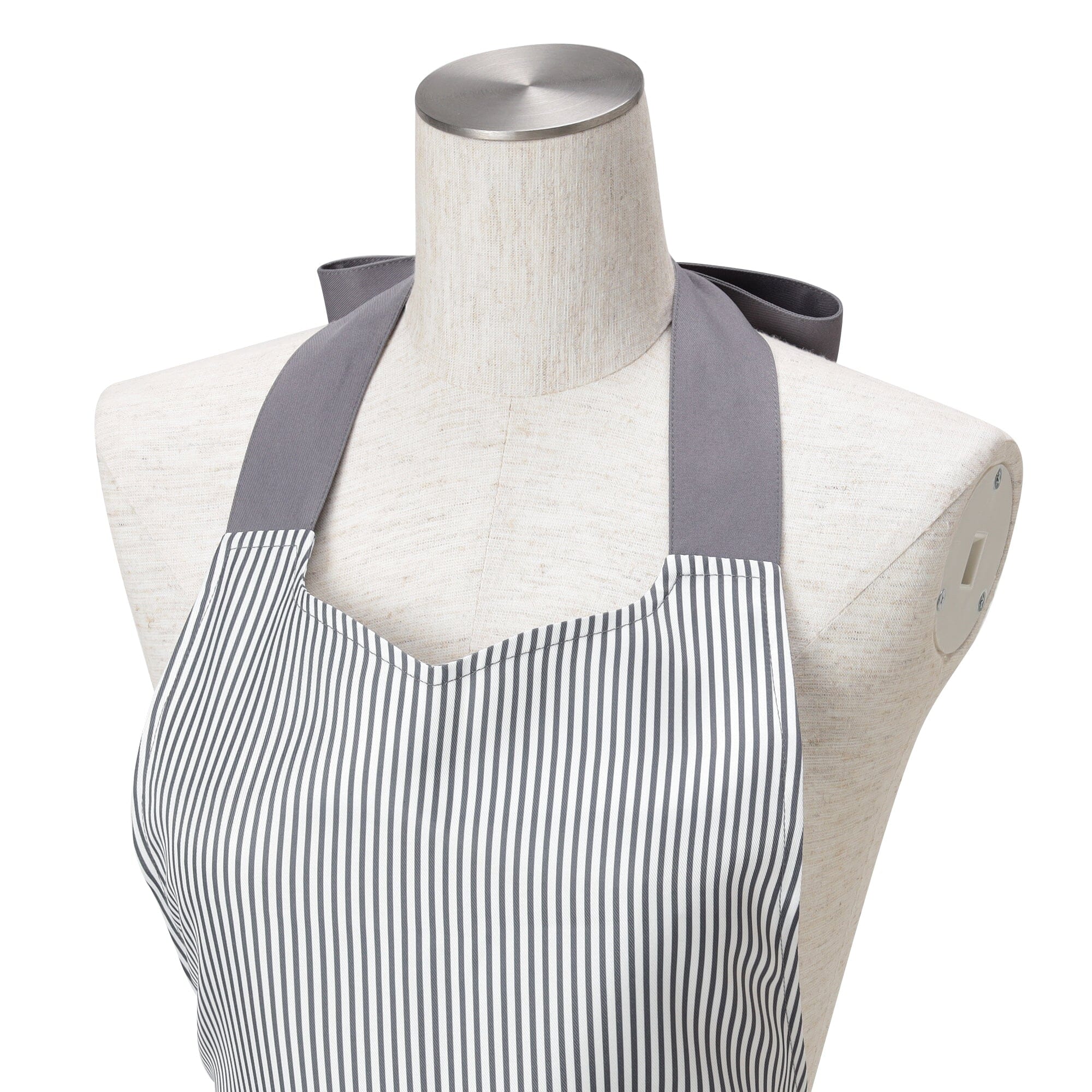 Lace Ribbon Full Apron Black